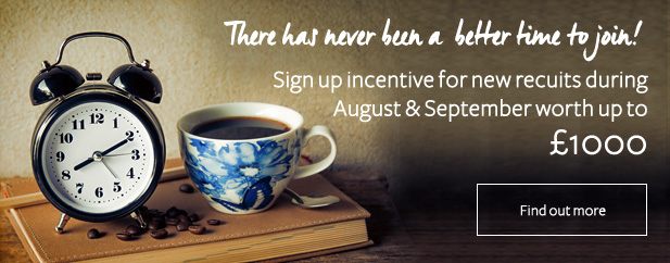 Signup incentive for new recruits during August and September worth up to £1000